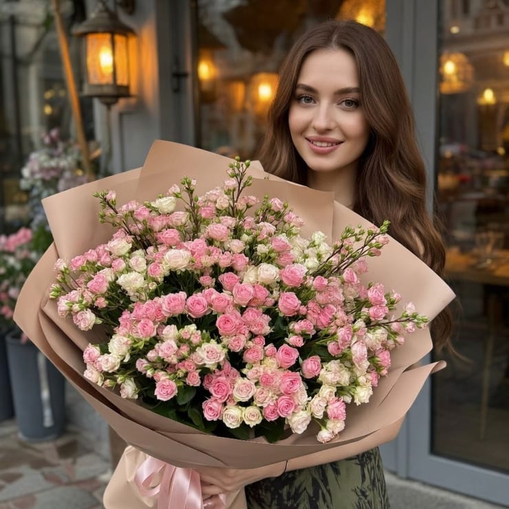 51 кущова троянда – доставка квітів у Київ