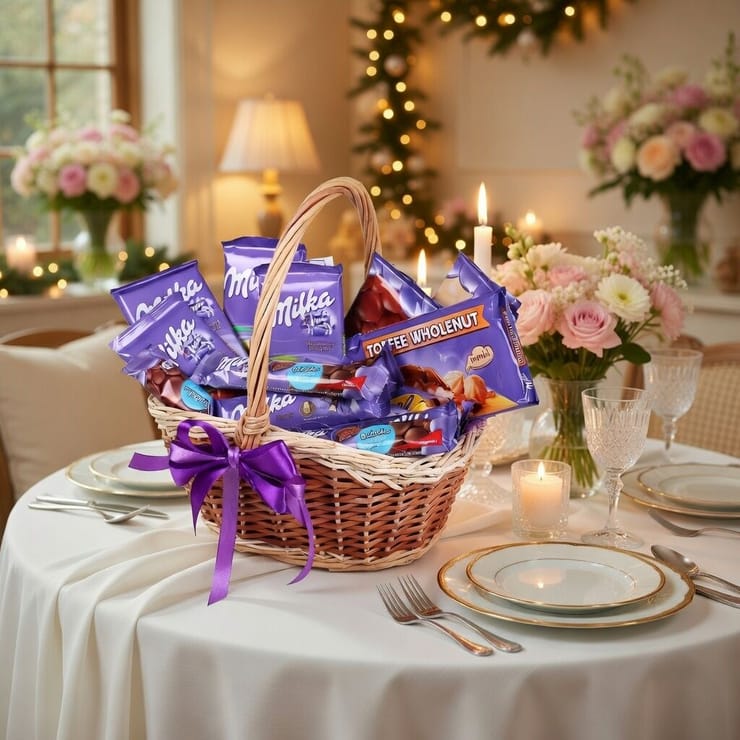 Milka-кошик шоколаду – доставка квітів у Київ